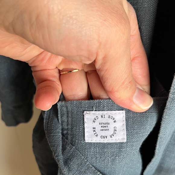 Cedar and Vine Men or Women’s Linen Coastal Quiet Luxury Robe Sz XL - Picture 2 of 6